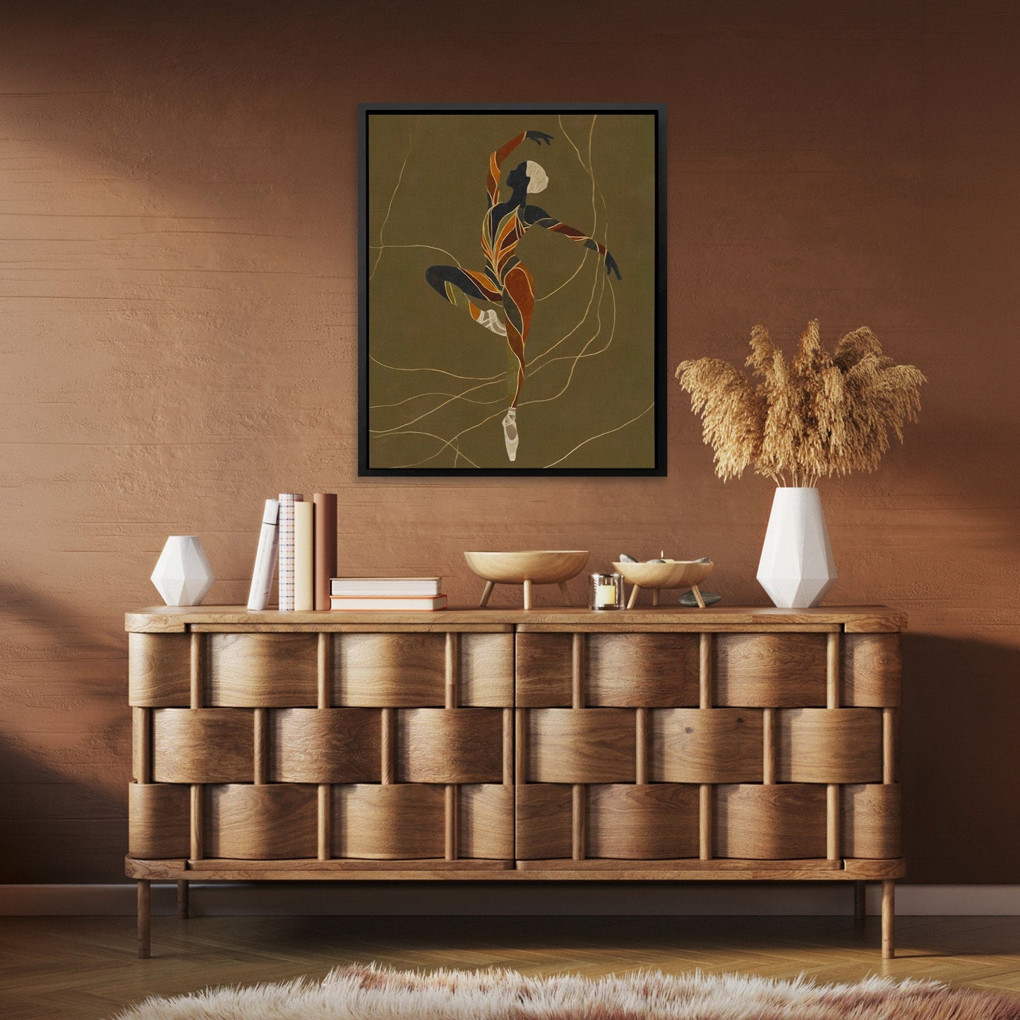 Dancer's Copper Leap - Luxury Wall Art