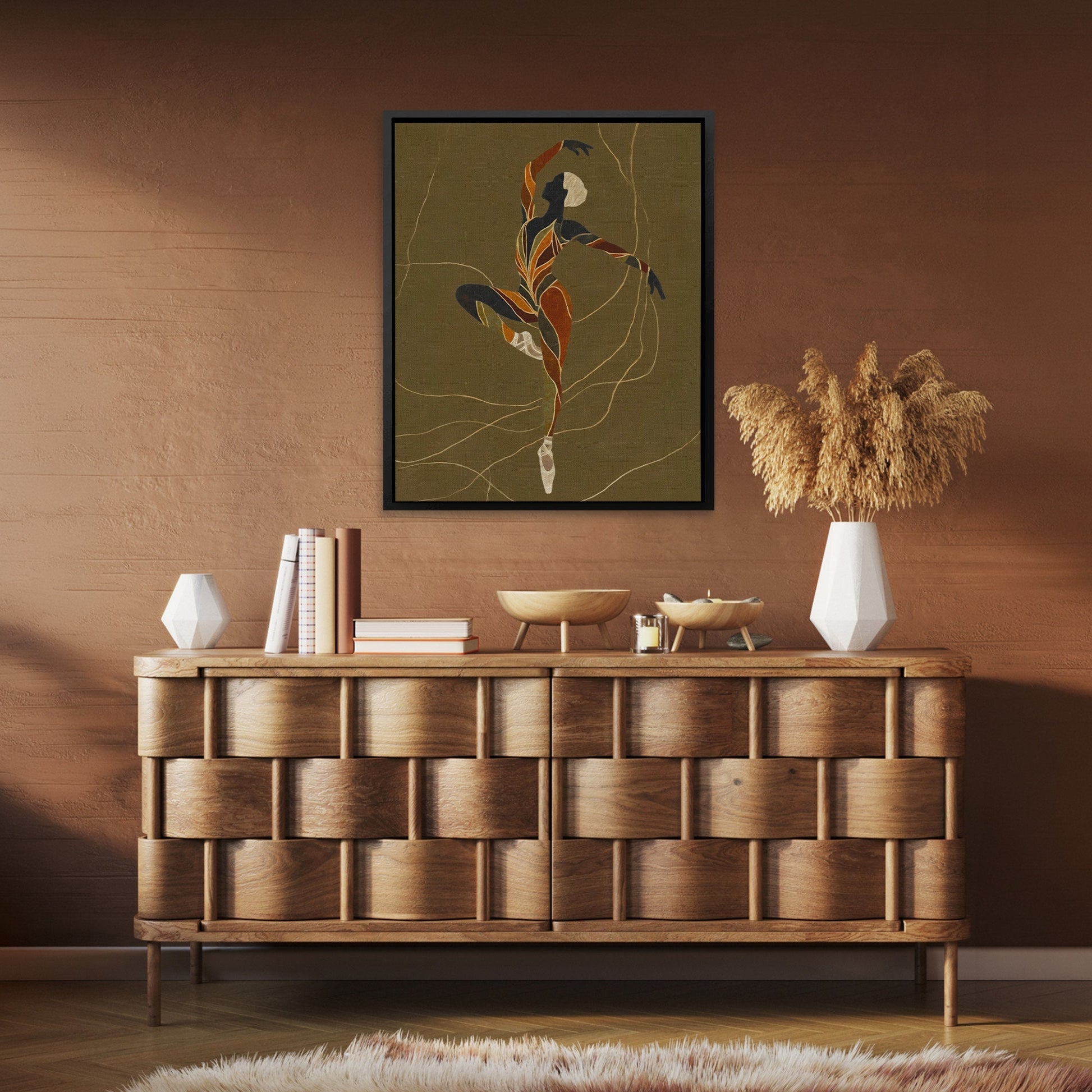 Dancer's Copper Leap - Luxury Wall Art