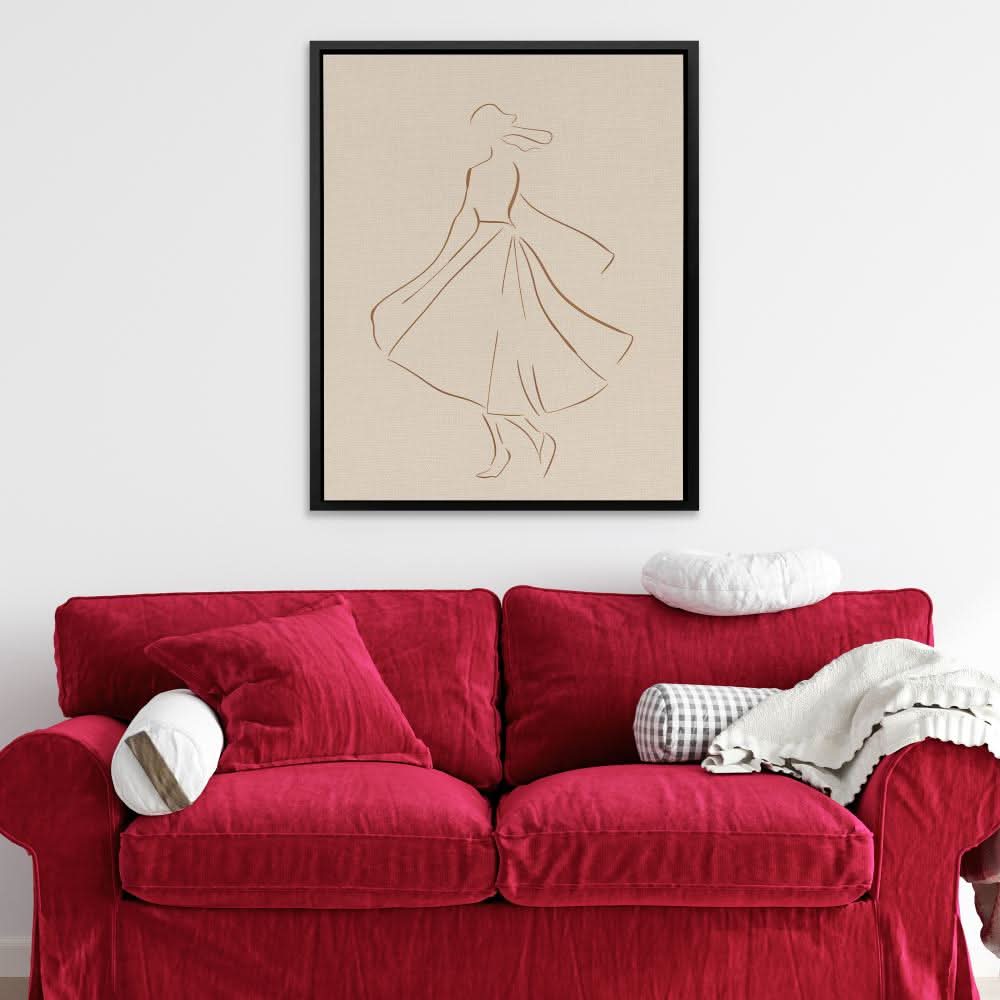 Dancing Figure - Line Art Art for Bedroom