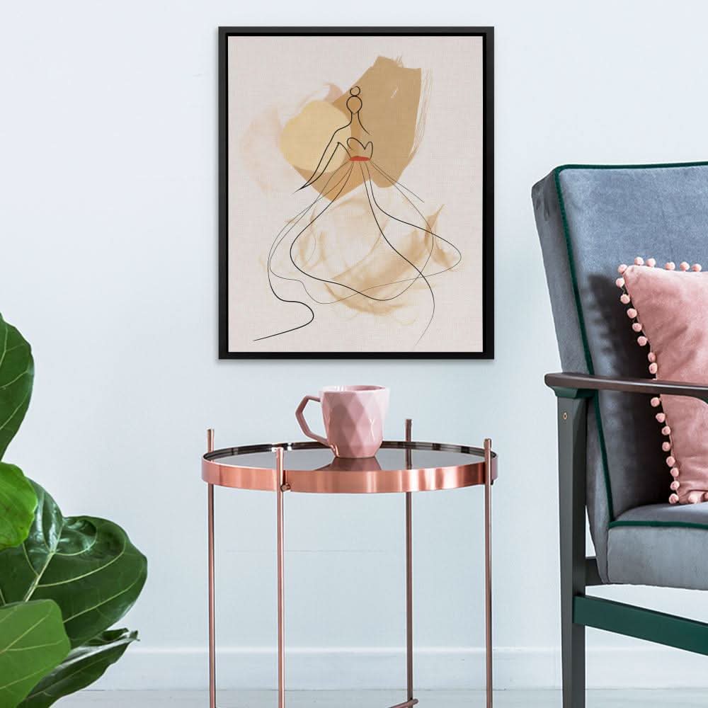 Dancing in Simplicity - Contemporary Neutral Canvas Wall Art