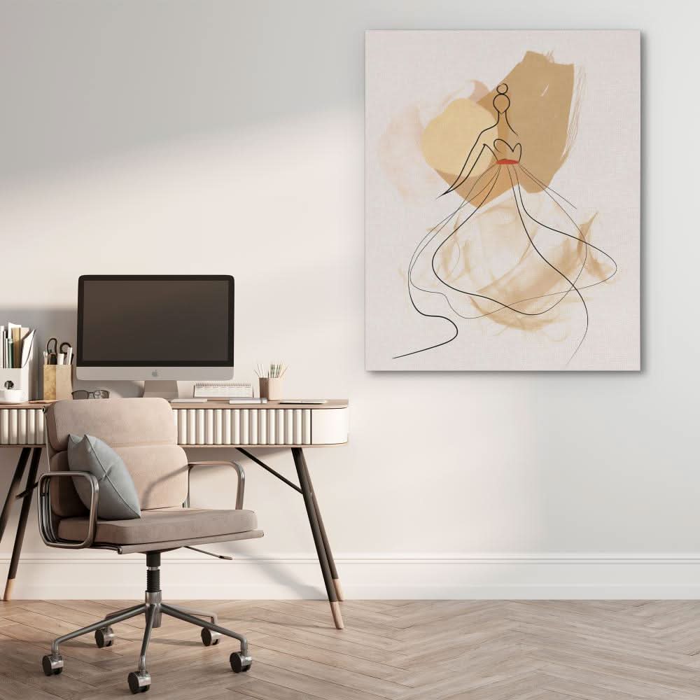 Dancing in Simplicity - Beige Wall Art