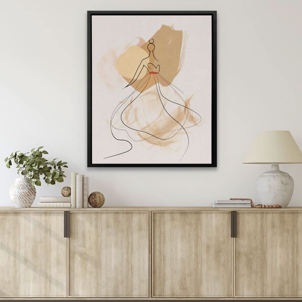 Dancing in Simplicity - Dance Wall Art in Black Frame