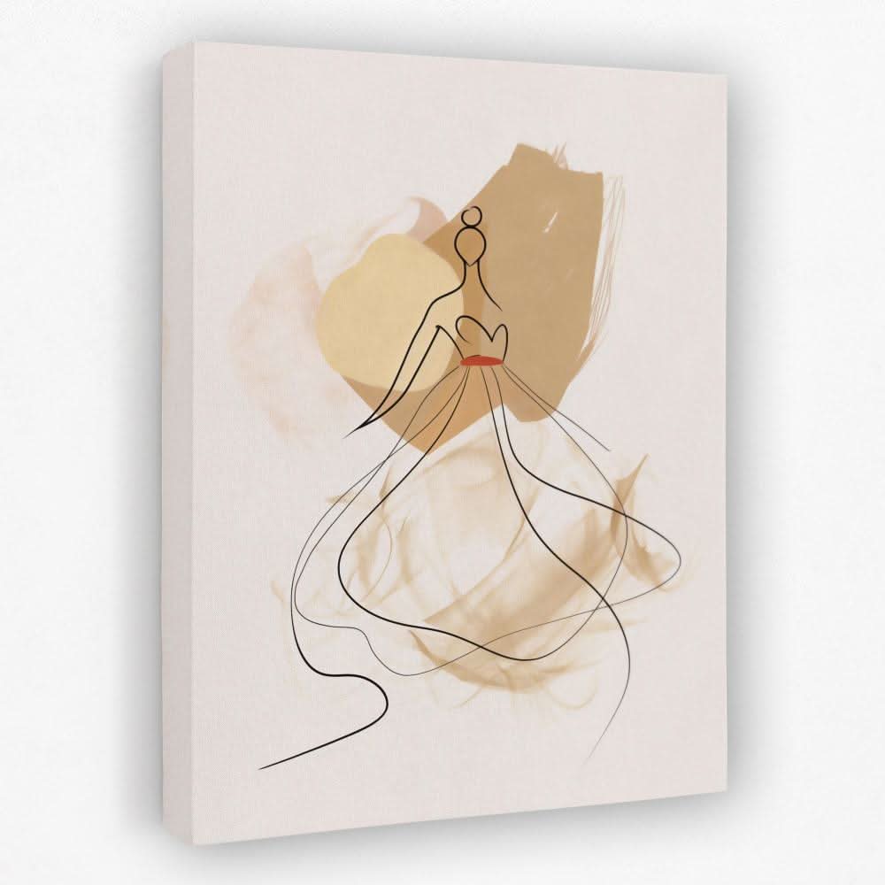 Dancing in Simplicity - Cream Canvas Wall Art