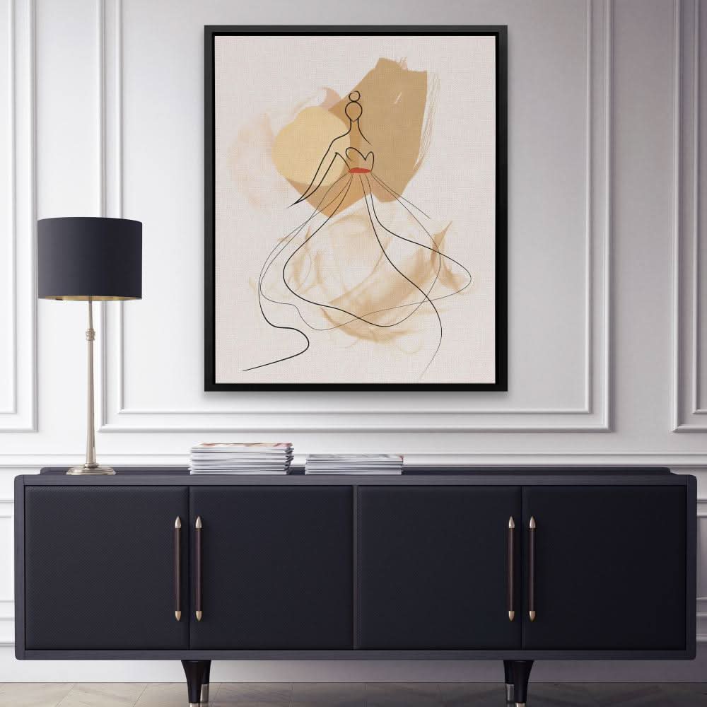 Dancing in Simplicity - Beige Dance Canvas Print