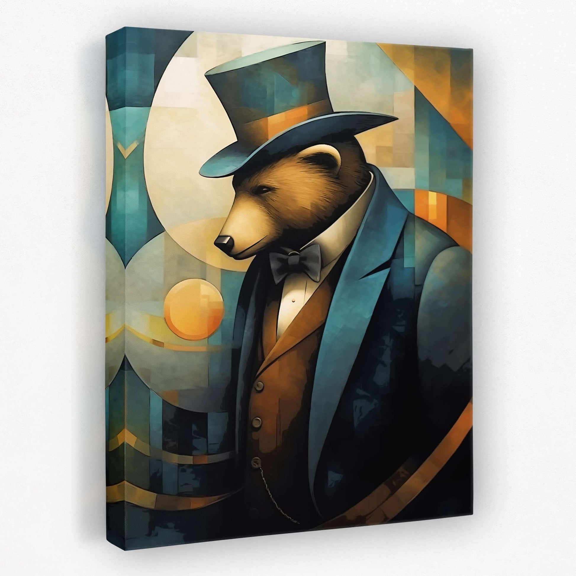 Dapper Bear - Bear Canvas Wall Art