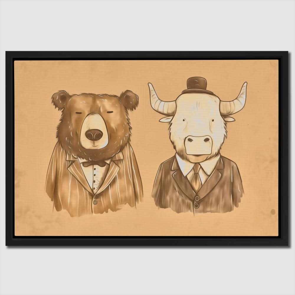 Dapper Traders - Large Minimalist Canvas Print