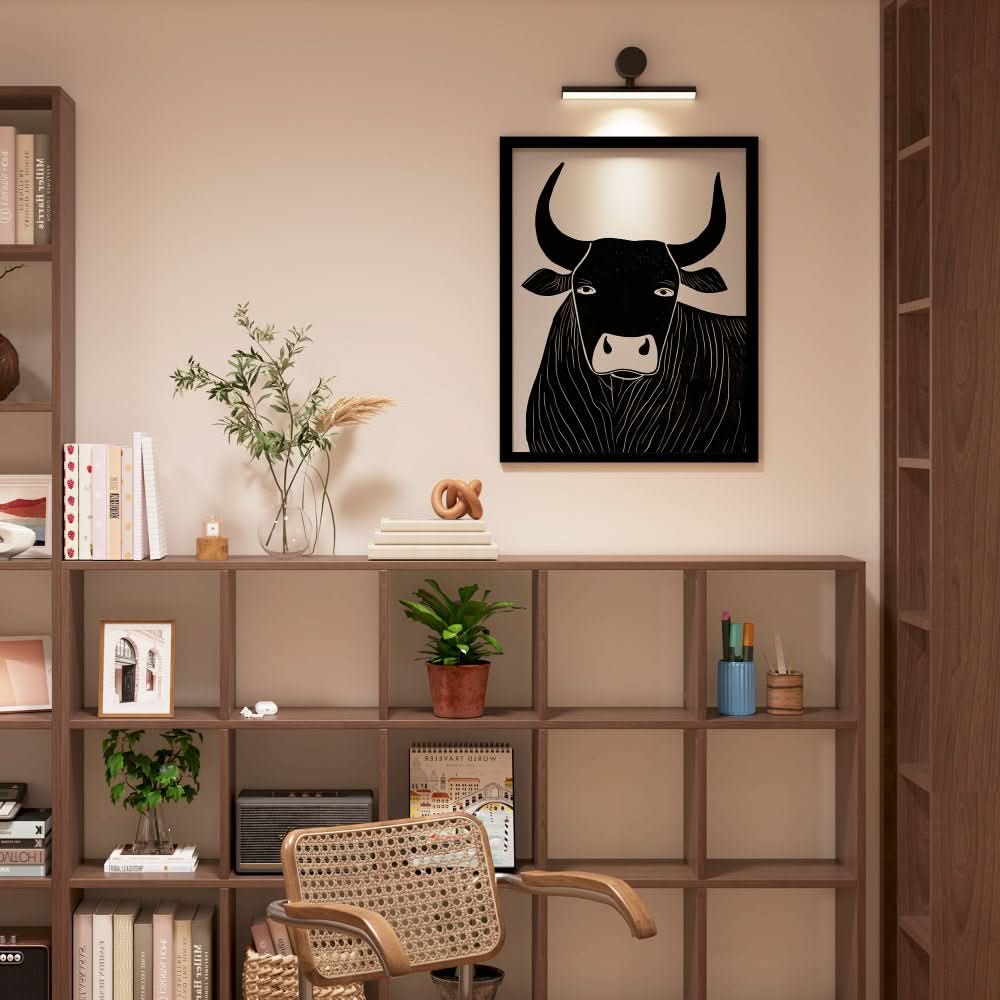Dark Black Bull - Large Minimalist Canvas Print