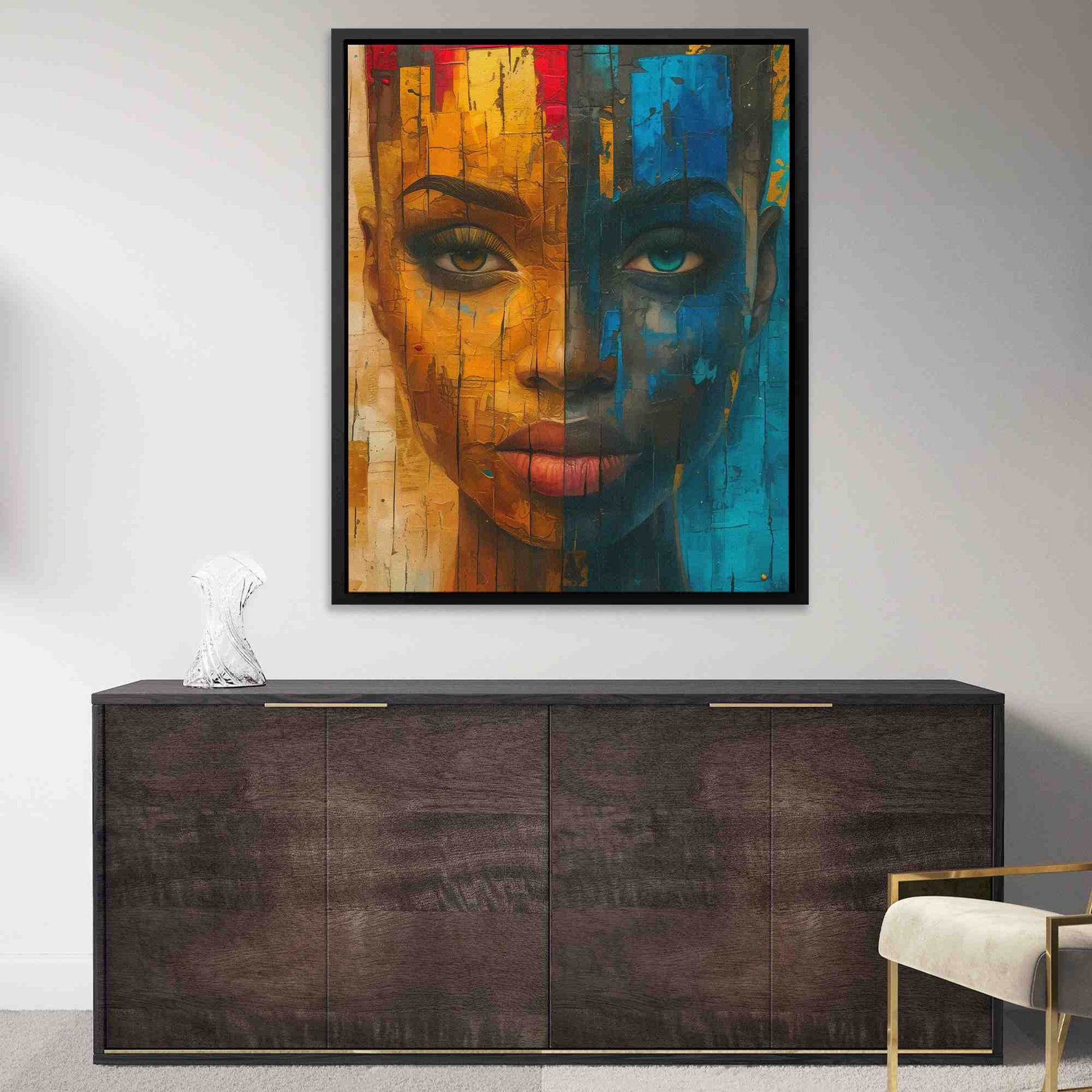 Dark Gold Queen - Large Modern Canvas Print