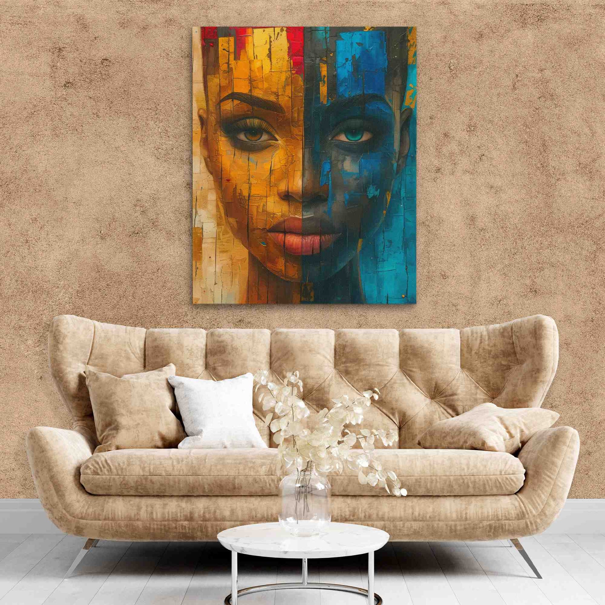 Dark Gold Queen - Modern Colorful Canvas Wall Art