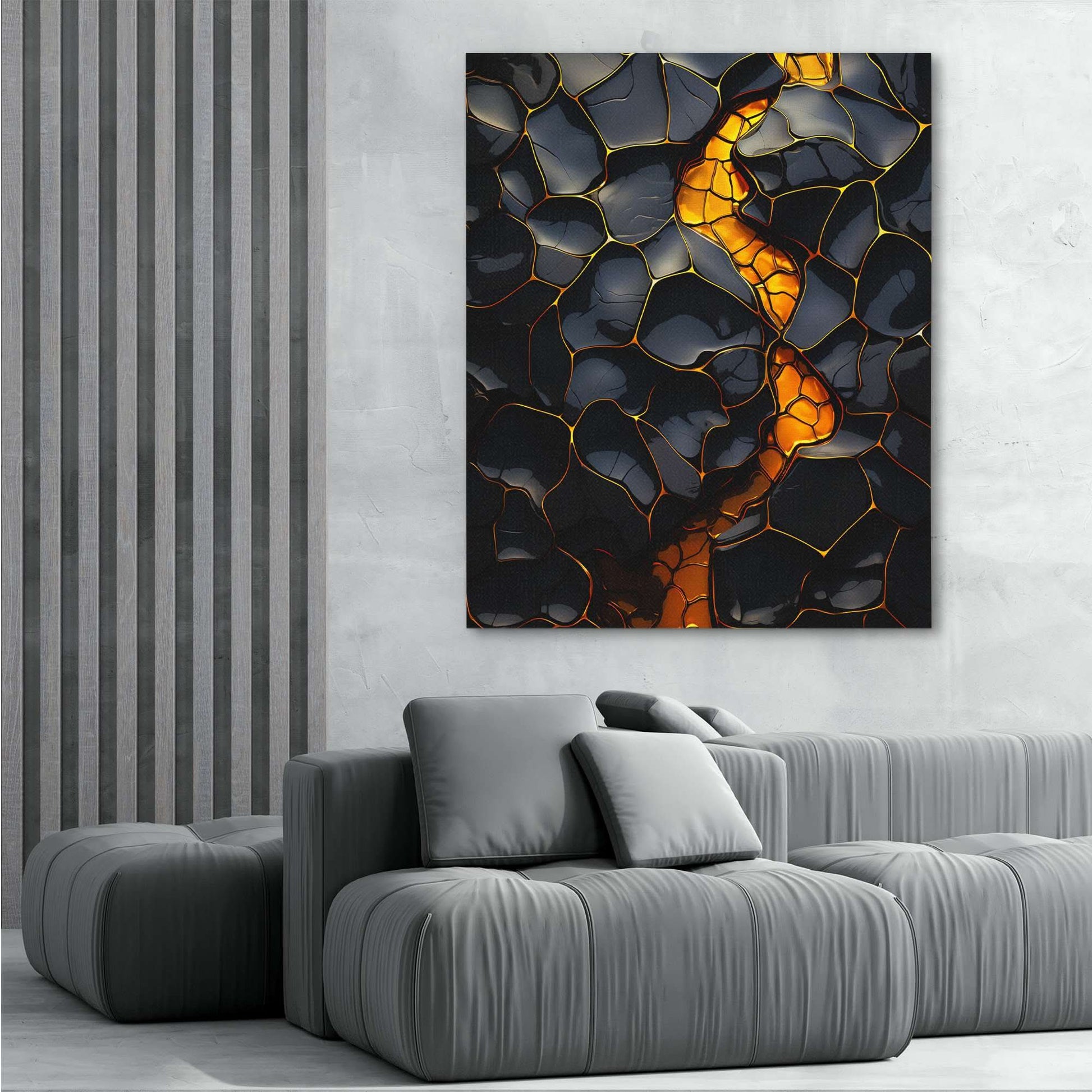 Dark Honey - Large Abstract Canvas Print