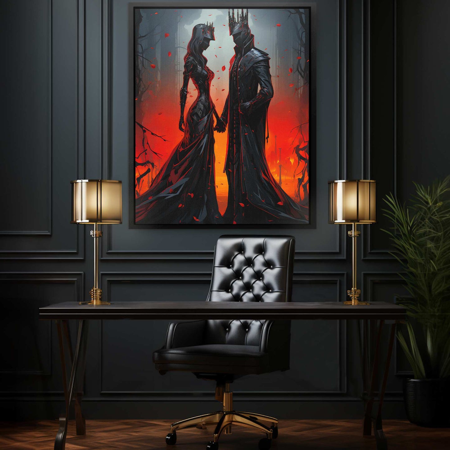 Dark Lords - Black Halloween Canvas Print