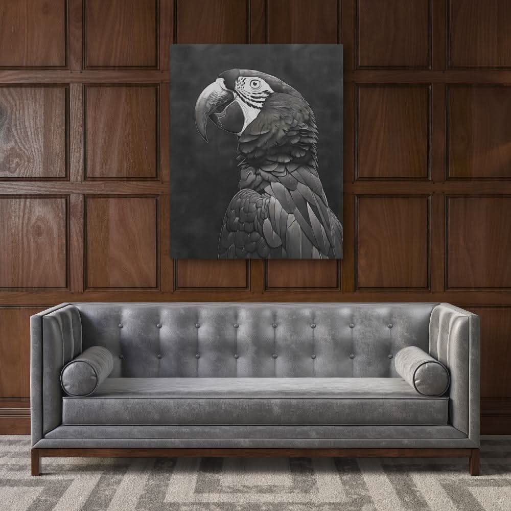 Dark Parrot - Animals Art for Bedroom