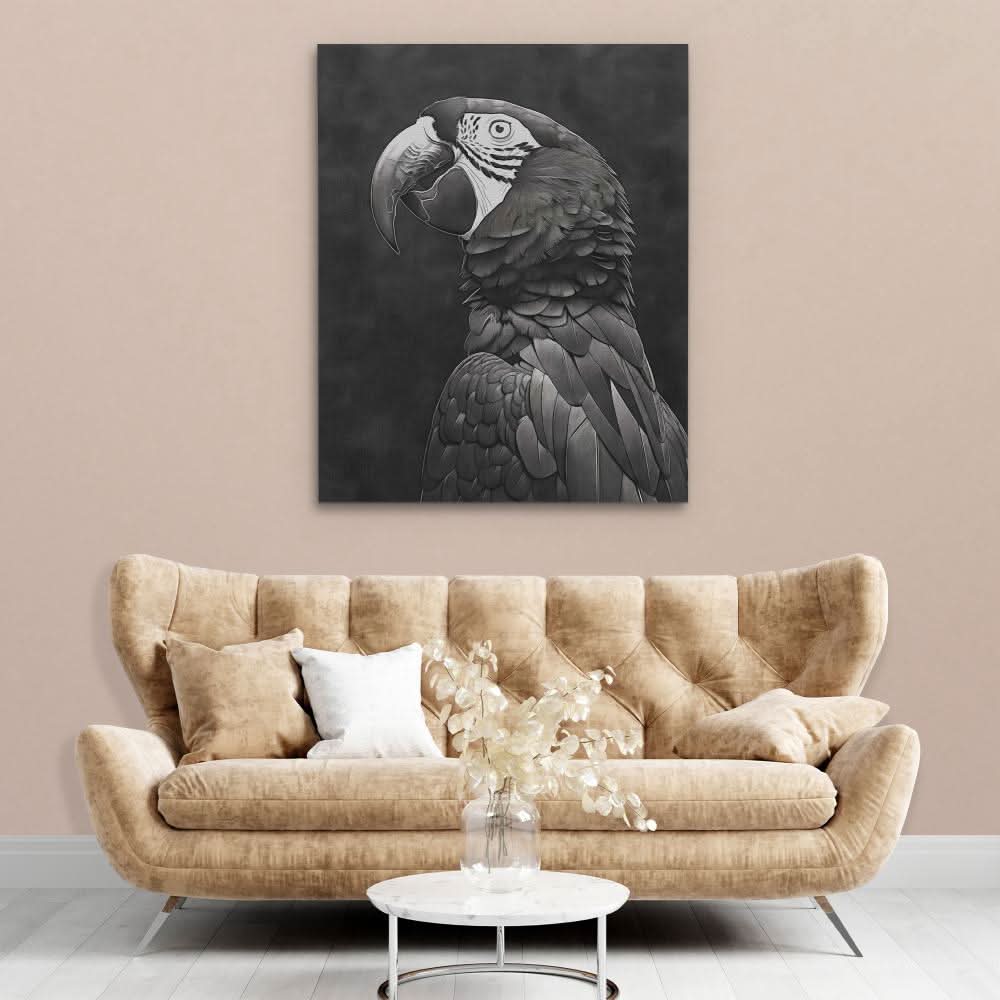 Dark Parrot - Wall Art for Bedroom