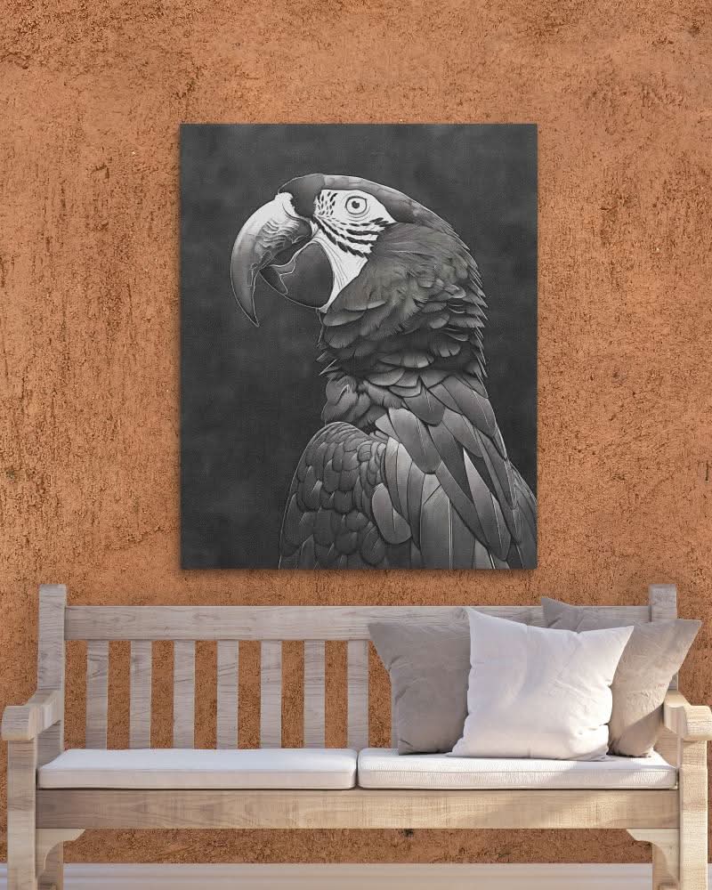 Dark Parrot - Bird Canvas Print