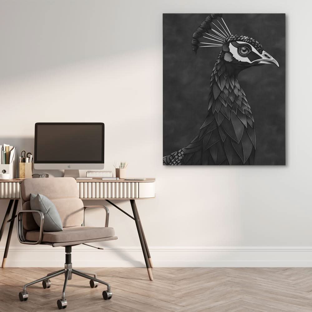 Dark Peacock - Wall Art for Bedroom