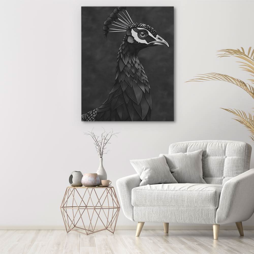 Dark Peacock - Art Prints Canvas Print