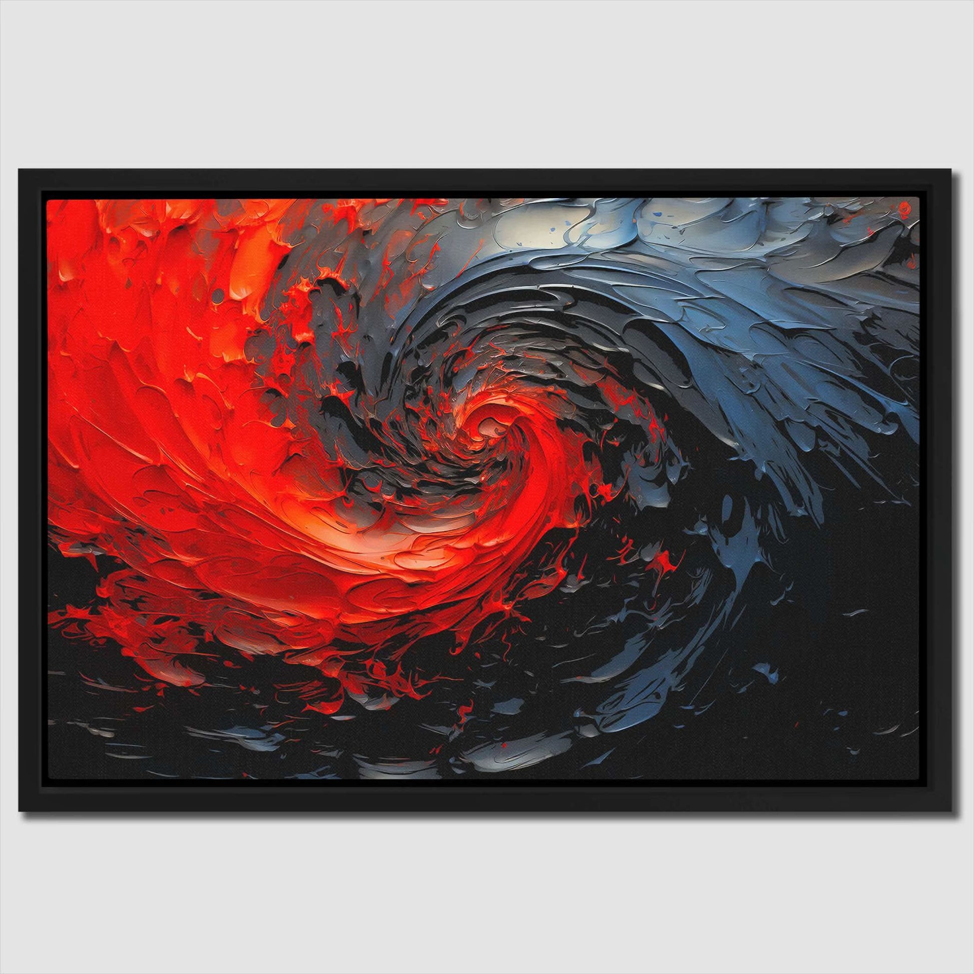 Dark Red Swirl - Large Abstract Canvas Print
