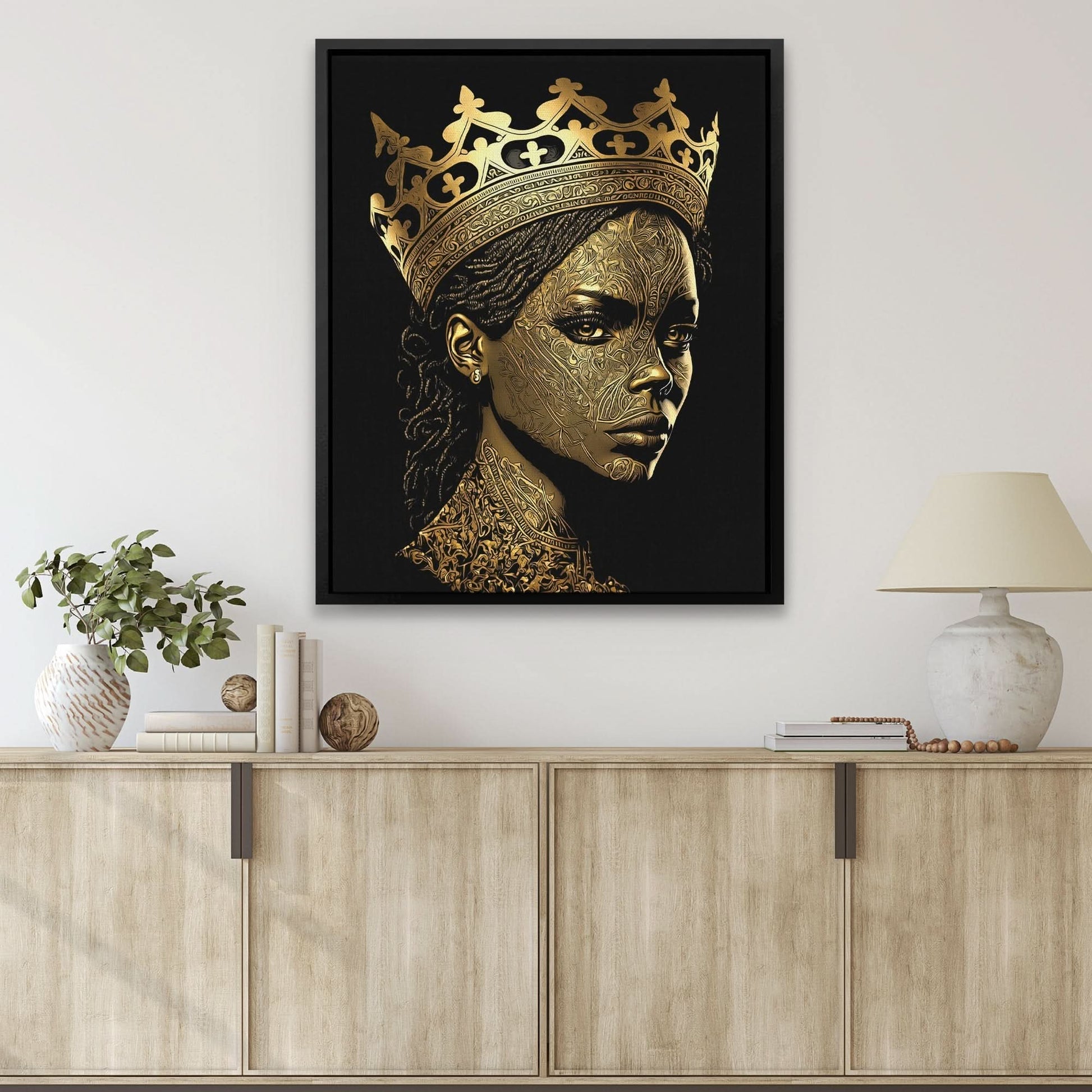 Dark Royalty - Gothic Wall Art in Black Frame