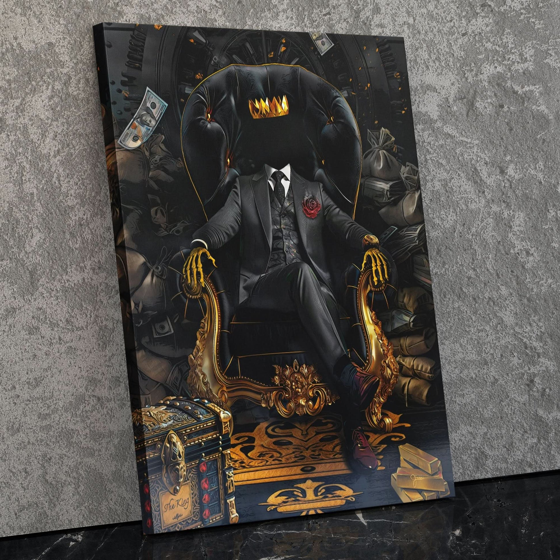 Dark Vault King - Black Entrepreneur Canvas Print