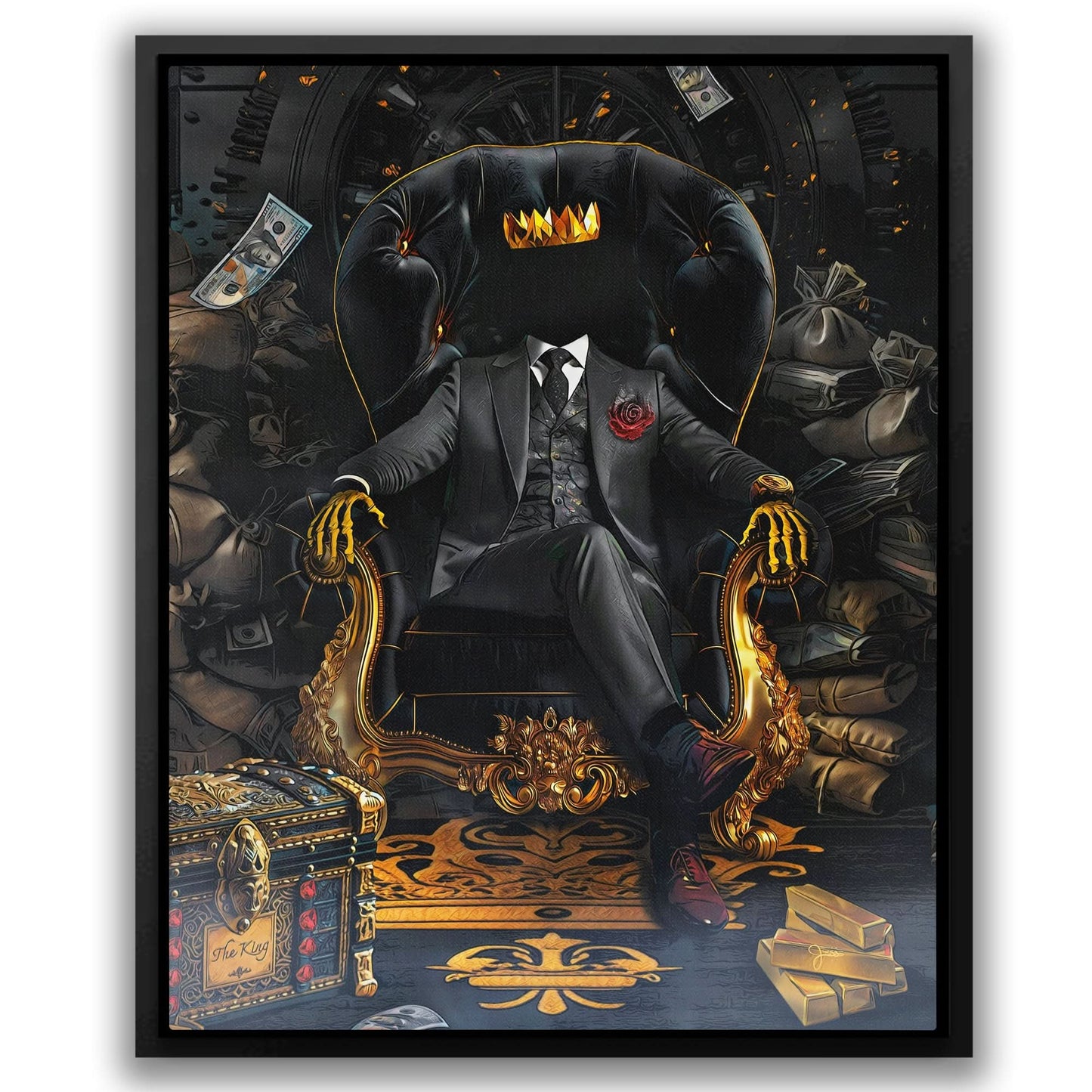 Dark Vault King - Large Canvas Print