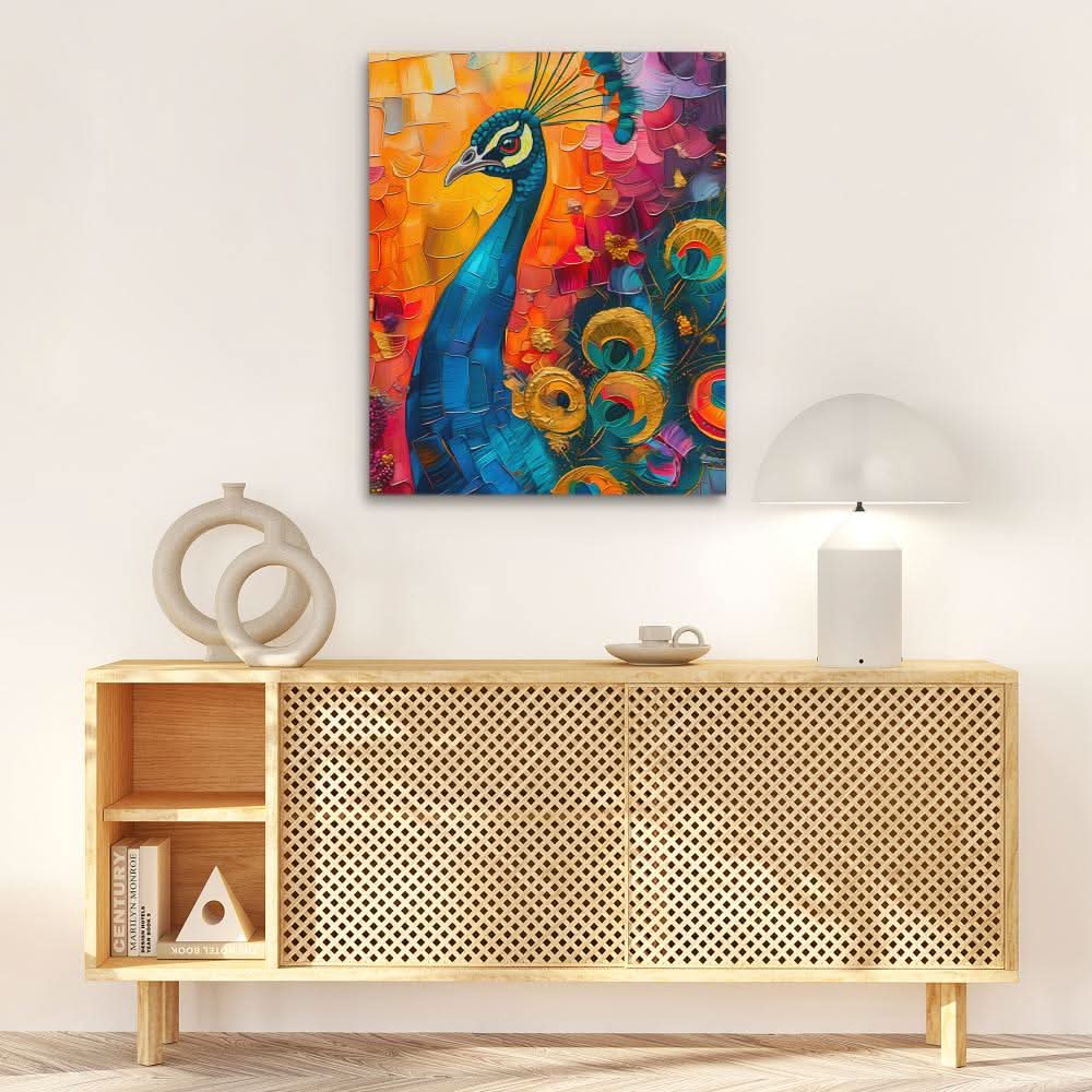 Dazzling Display - Blue Wall Art for Living Room