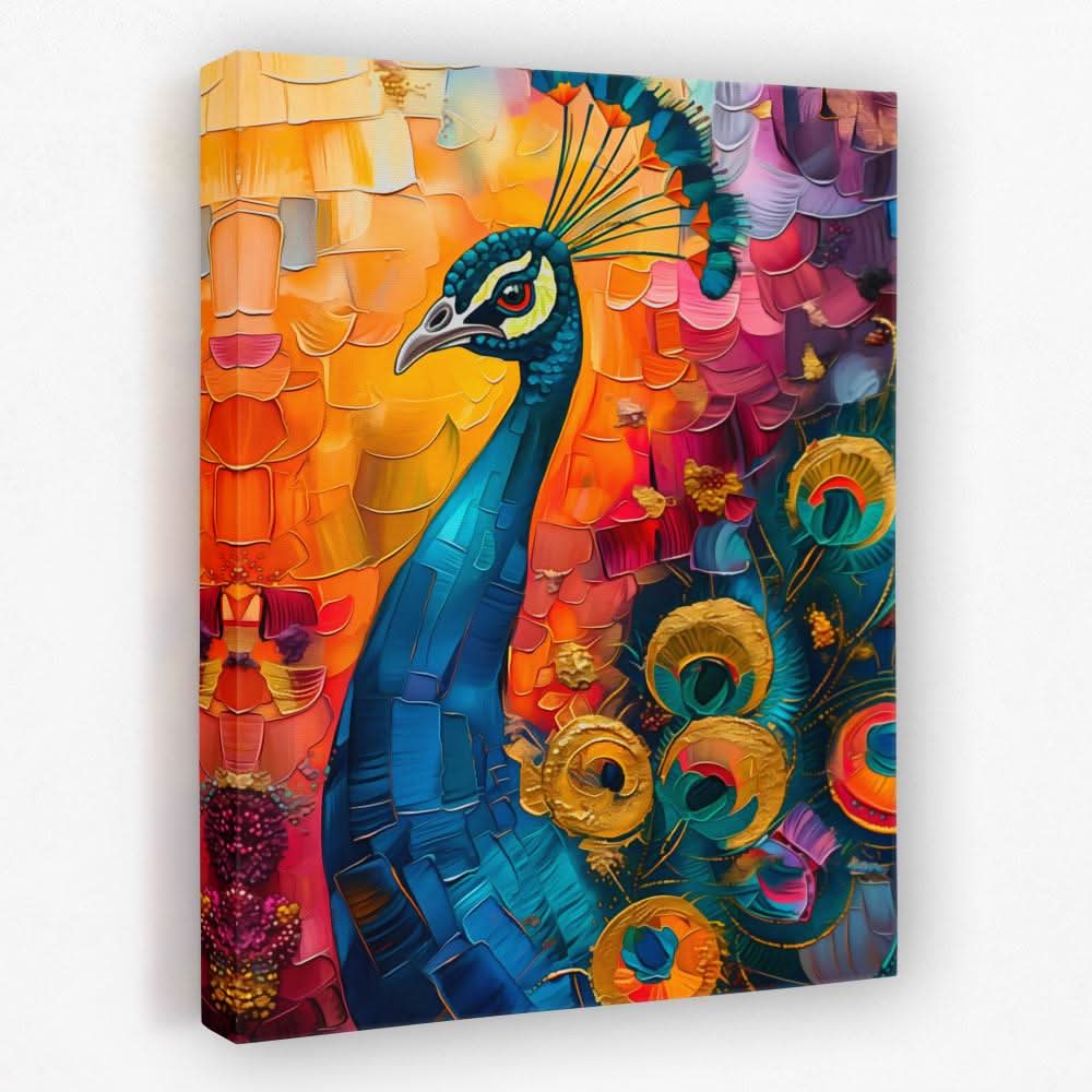 Dazzling Display - Blue Bird Canvas Print