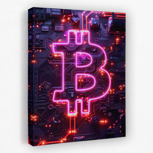 Decentralized Coin - Crypto Canvas Wall Art