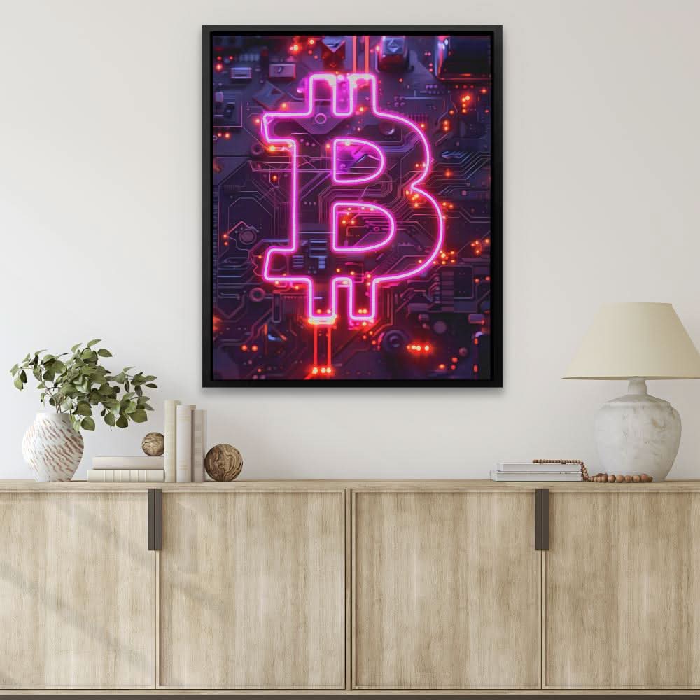 Decentralized Coin - Large Abstract Canvas Print