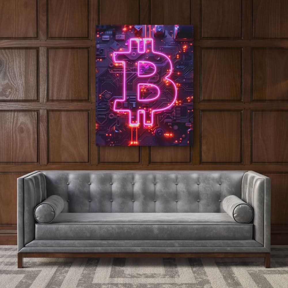 Decentralized Coin - Pink Entrepreneur Canvas Print