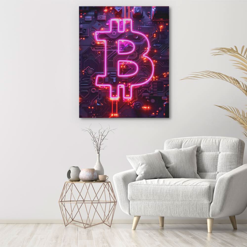 Decentralized Coin - Entrepreneur Wall Art in Black Frame