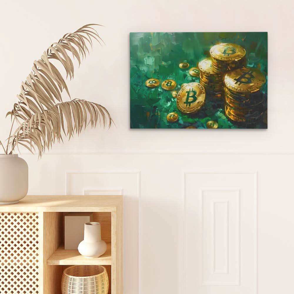 Decentralized Riches - Crypto Art for Office Decor