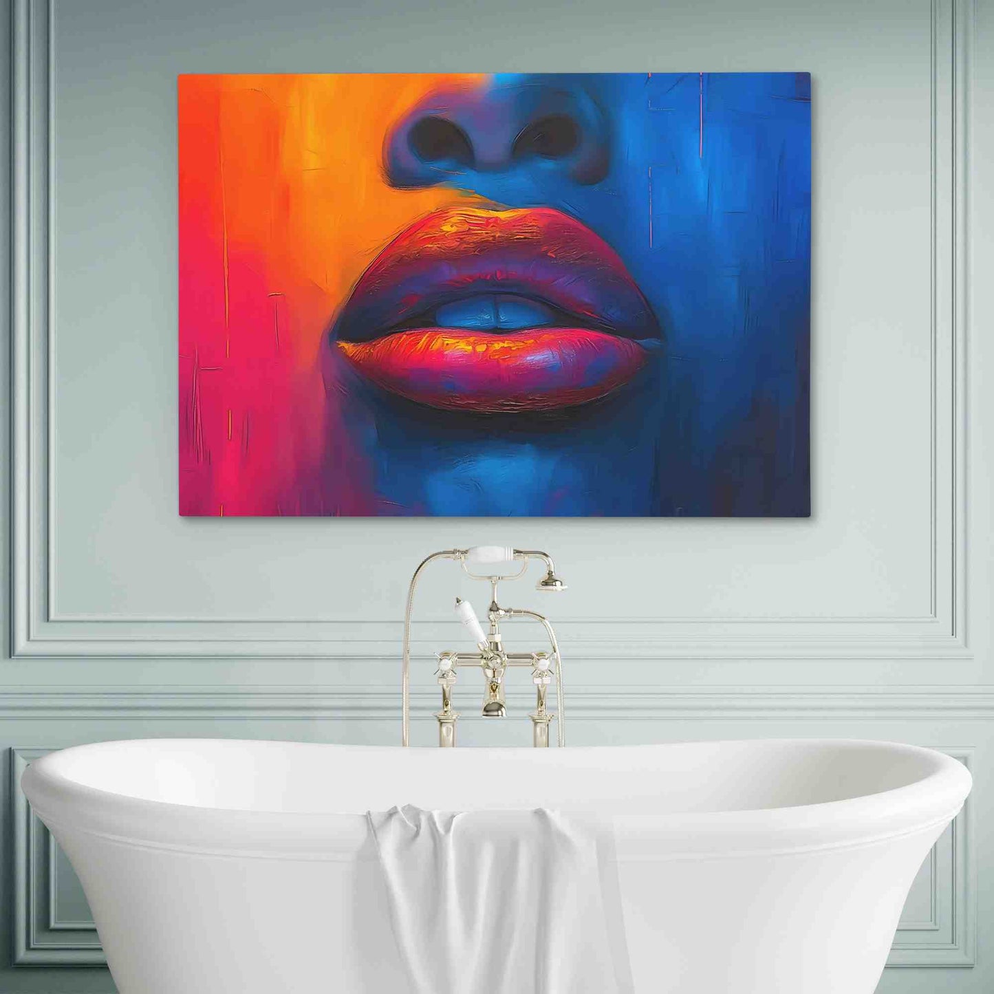 Deep Blue - Wall Art in Black Frame