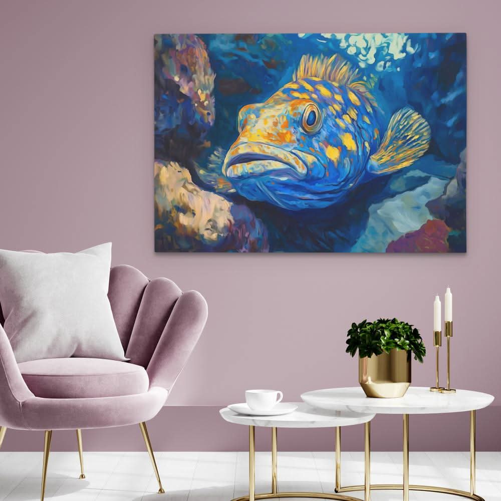 Deep Blue Rockfish - Large Canvas Print