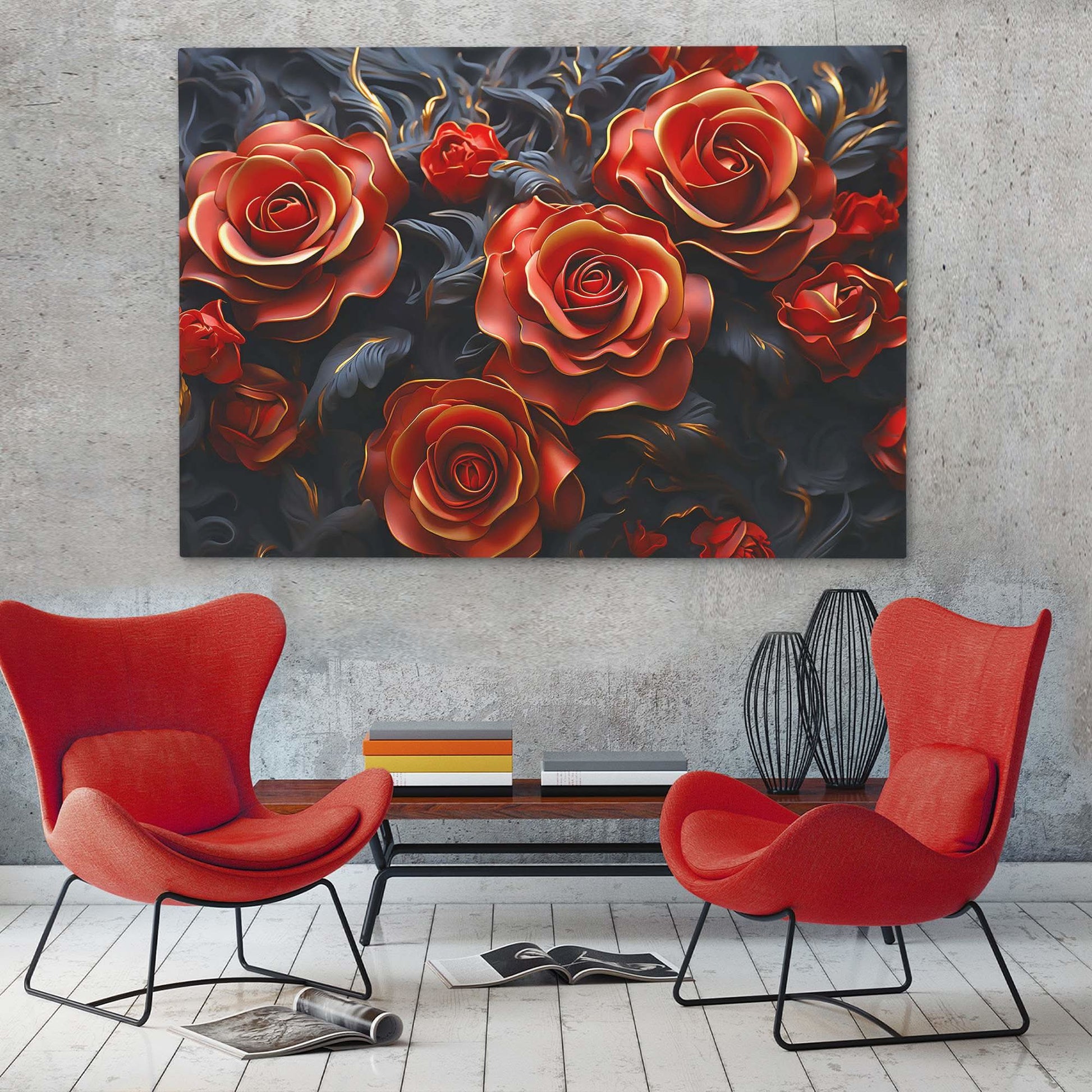 Deep Rose - Large Canvas Print