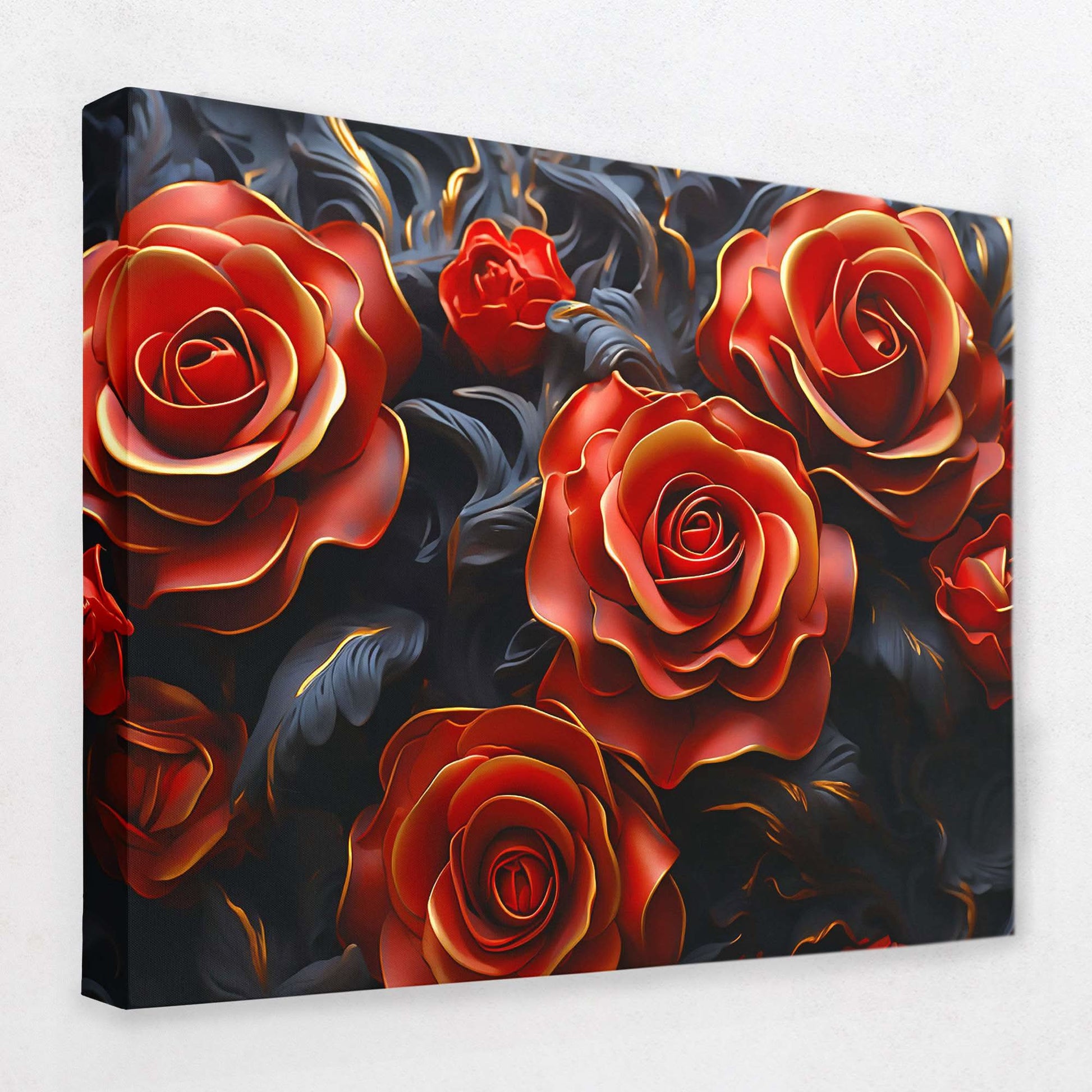 Deep Rose - Floral Canvas Wall Art