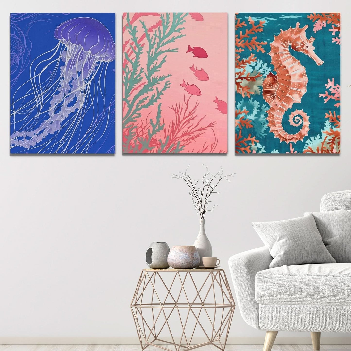 Deep Sea Wonders - Beach Art for Bathroom