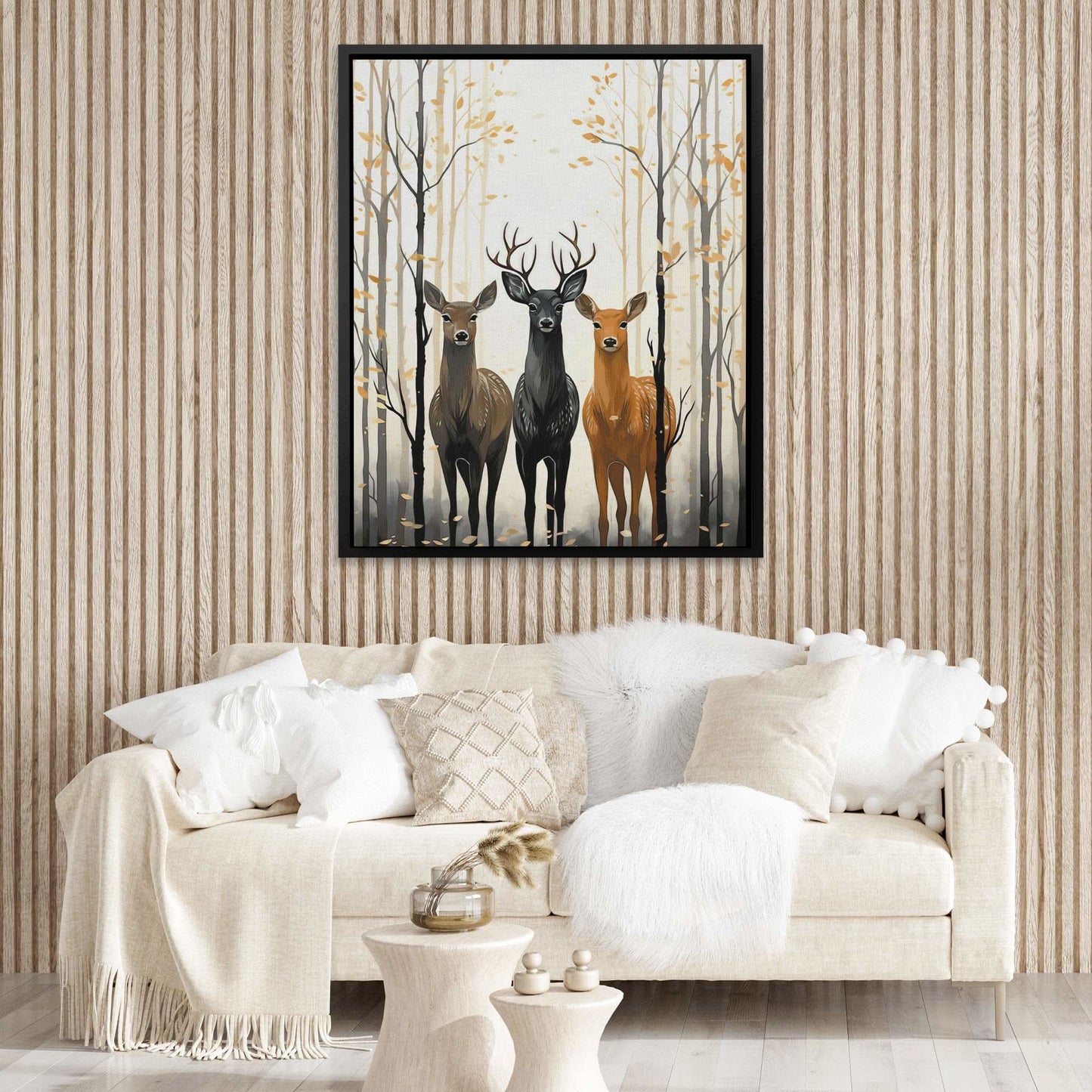Deer Friends - Large Canvas Print