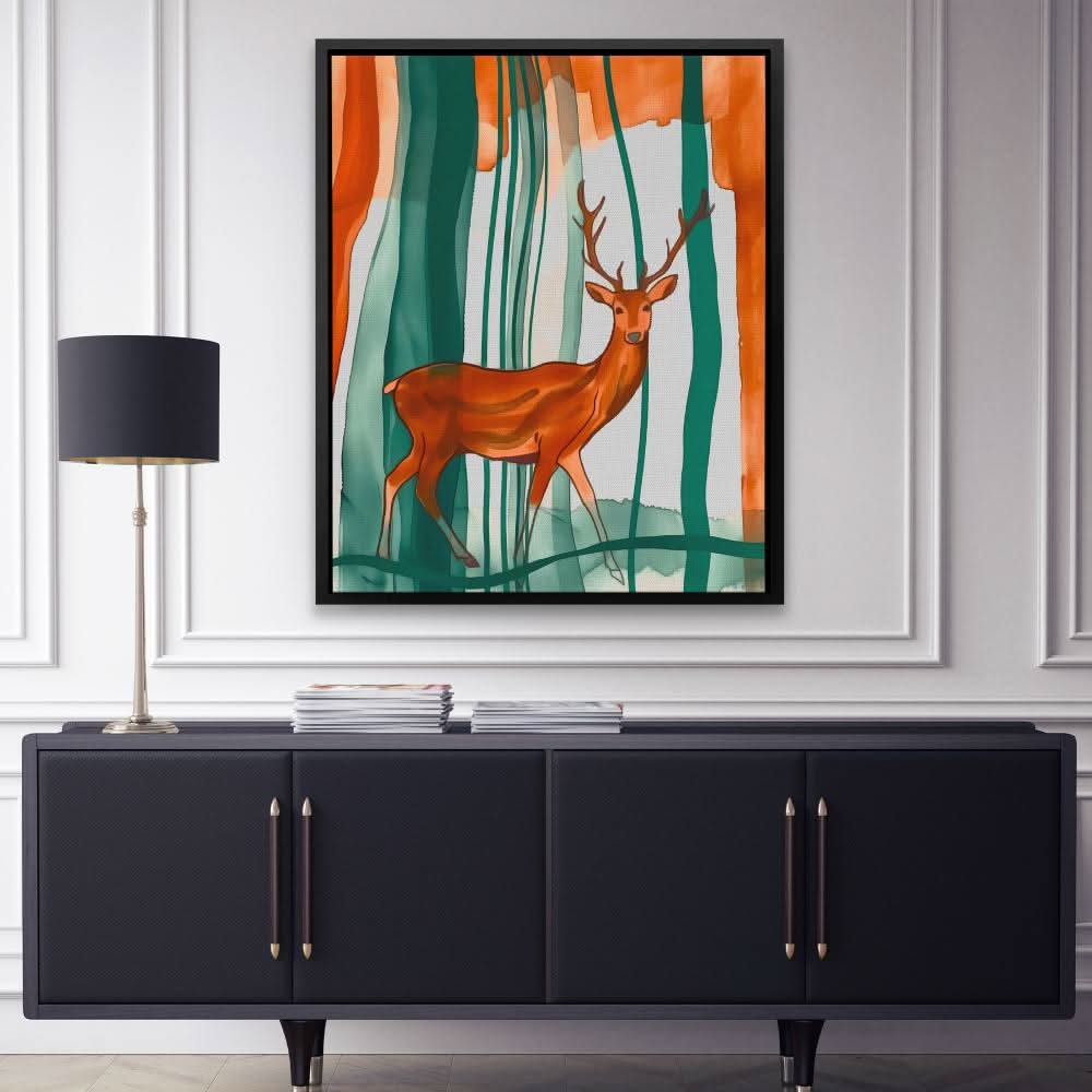 Deer in Headlights - Animals Art for Living Room
