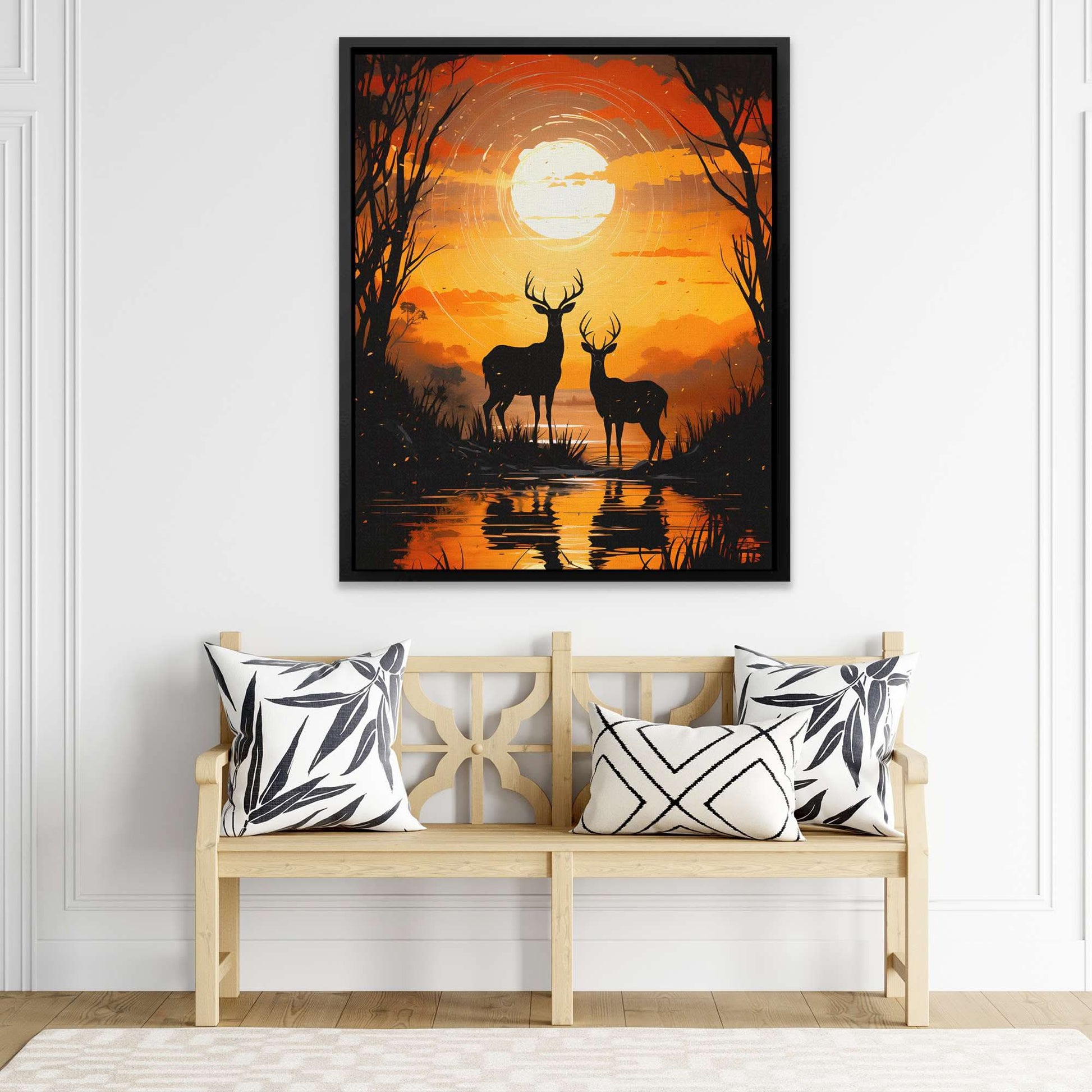 Deer's Refuge - Large Canvas Print