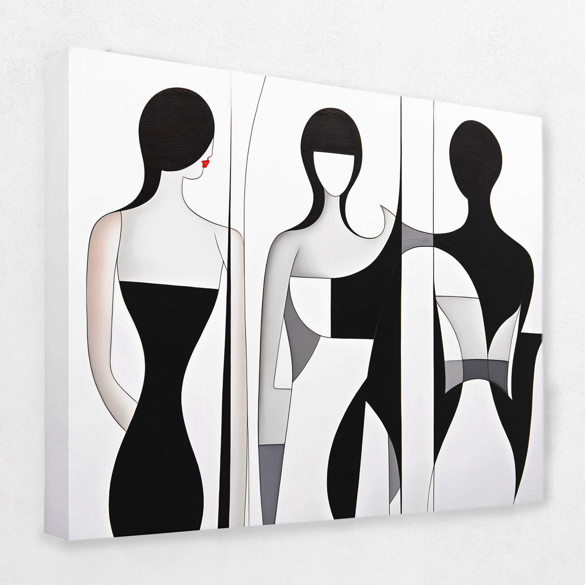 Delicate Curves - Black and White Art