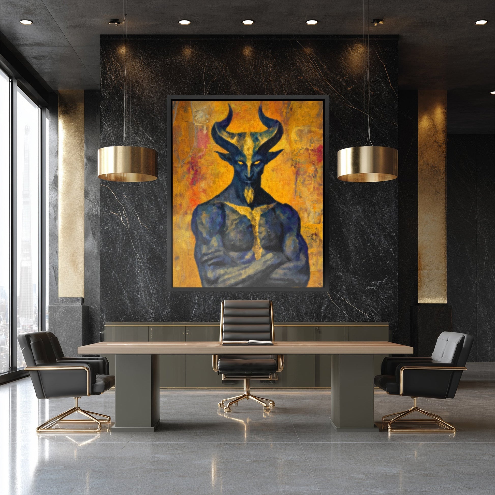 Demon's Sacred Meditation - Luxury Wall Art