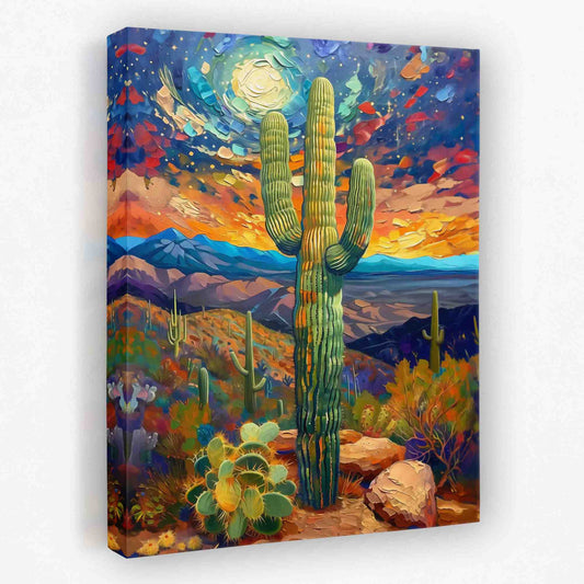 Desert Cactus - Cactus Canvas Wall Art