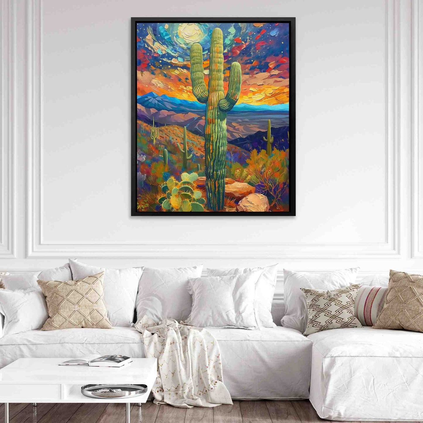 Desert Cactus - Large Psychedelic Canvas Print