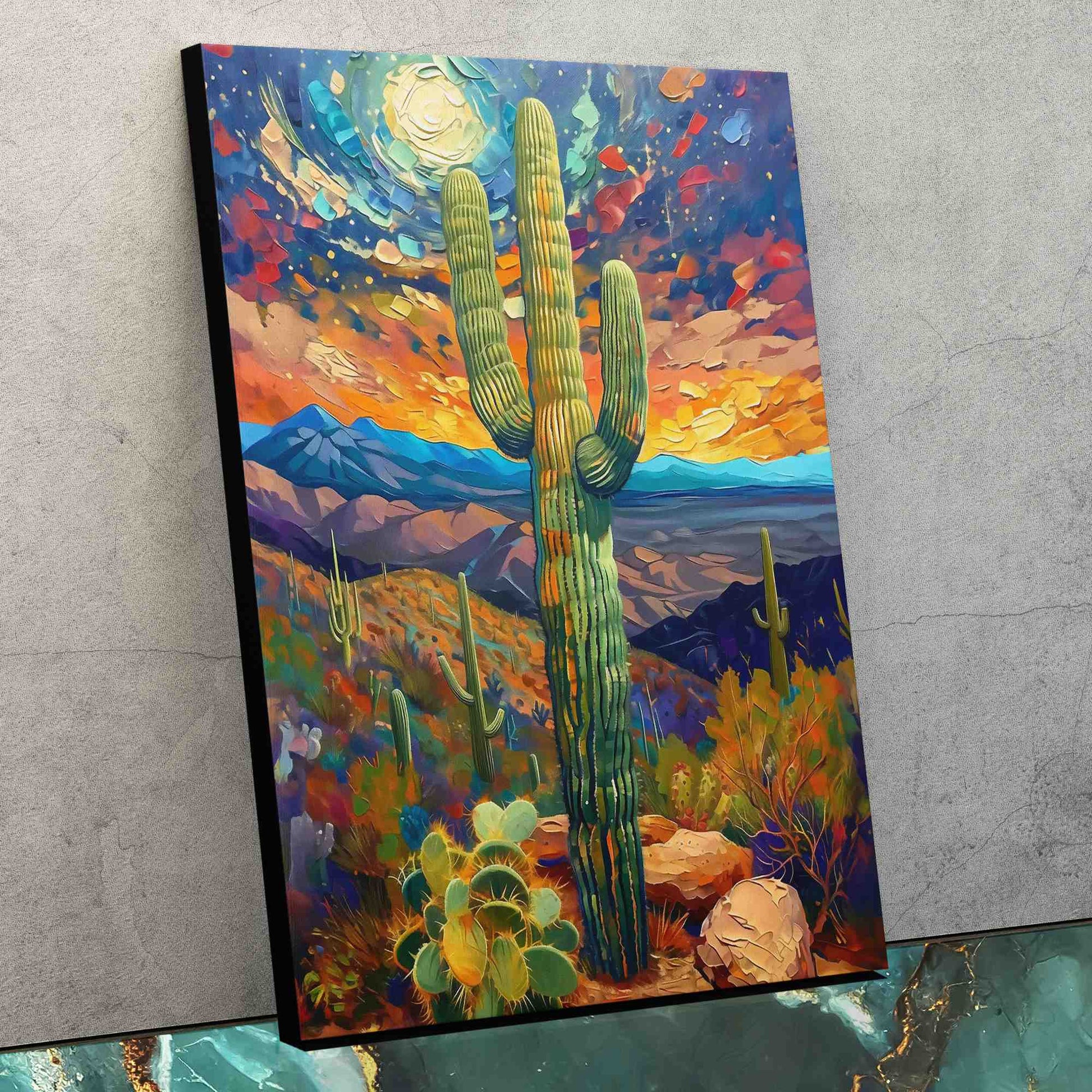 Desert Cactus - Colorful Wall Art