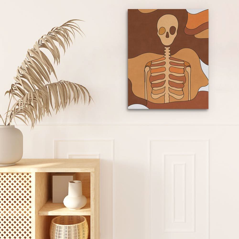 Desert Decay - Minimalist Earth Tones Canvas Wall Art