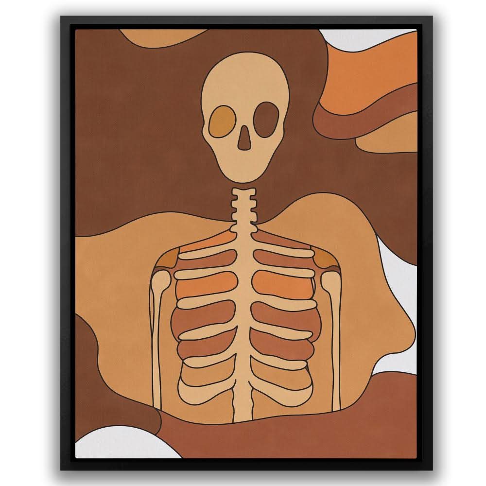 Desert Decay - Brown Skull Canvas Print