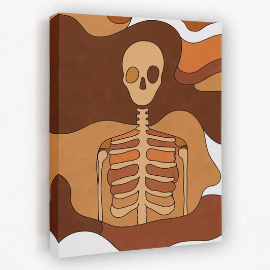 Desert Decay - Skeleton Canvas Wall Art
