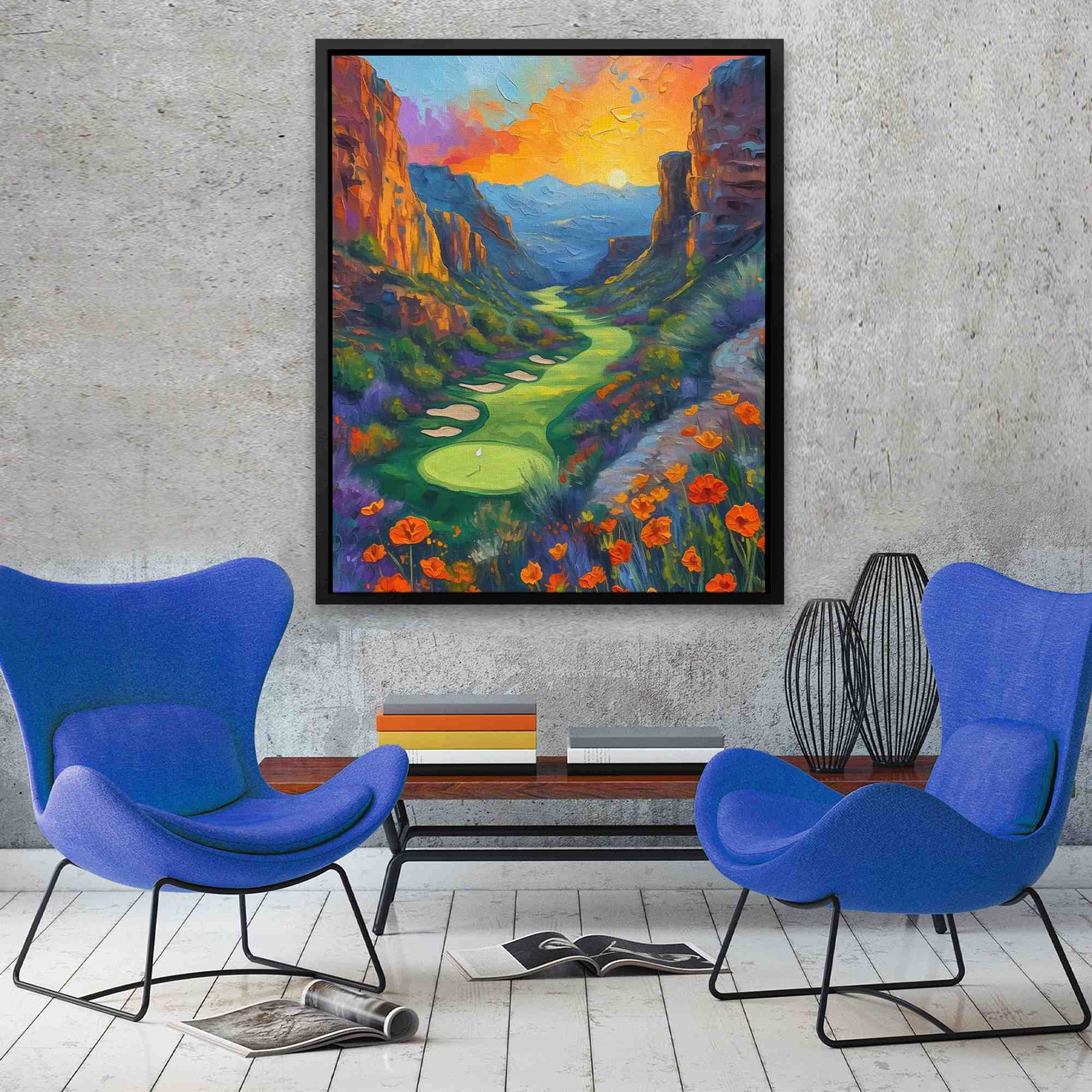 Desert Golf - Colorful Wall Art