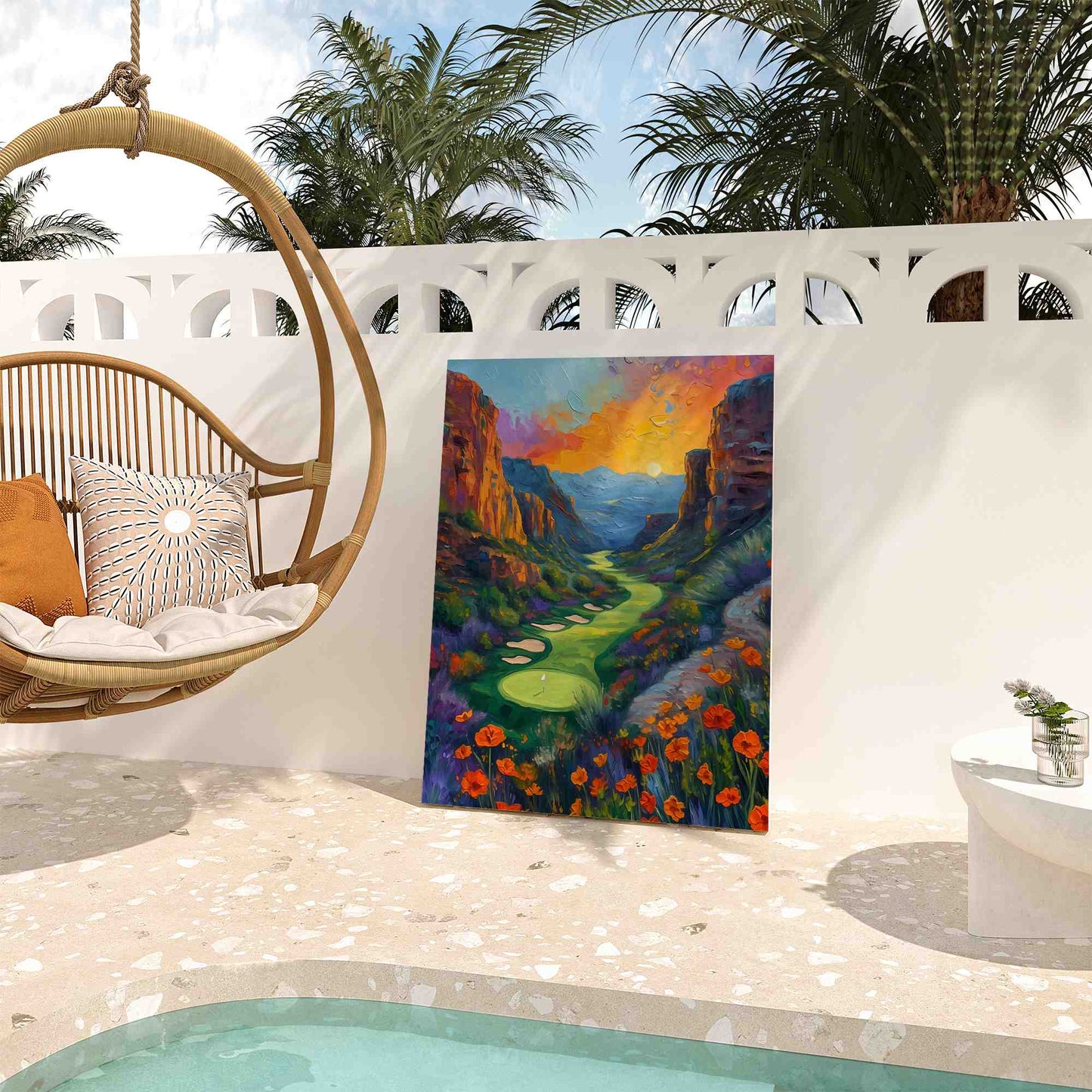Desert Golf - Large Maximalist Canvas Print