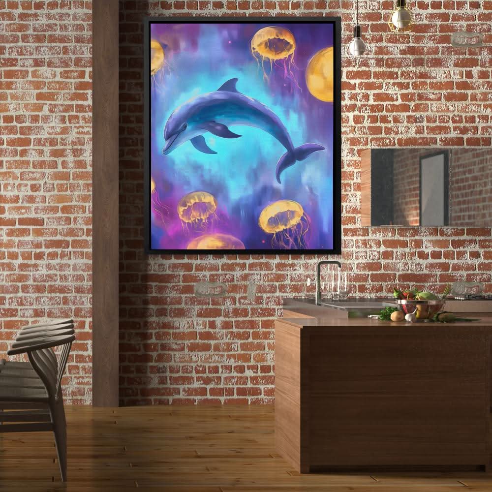 Desert Phantom - Blue Jellyfish Canvas Print